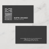 ダークグレースポーツパーソナルトレーナー名刺 名刺 (正面/裏面)