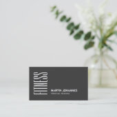 ダークグレースポーツパーソナルトレーナー名刺 名刺 (スタンド正面)