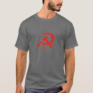 ダークグレーソビエトソ連国旗のTシャツ Tシャツ
