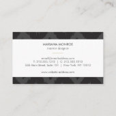 ダークグレーデザイナー名刺のイカットパターン 名刺 (裏面)