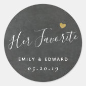 ダークグレーハーお気に入りの結婚式の引き出物 ラウンドシール (正面)