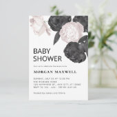 ダークグレーバラベビーシャワー 招待状 (スタンド正面)