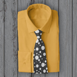 ダークグレーバレーボールシボパターン（の模様が）あるロン ネクタイ