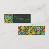 ダークグレーファンキーな点 スキニー名刺 (正面/裏面)