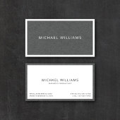 ダークグレーフェイクウール男らし名刺 名刺