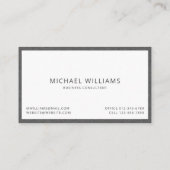 ダークグレーフェイクウール男らし名刺 名刺 (裏面)