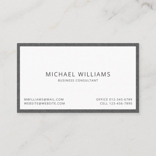 ダークグレーフェイクウール男らし名刺 名刺 (裏面)