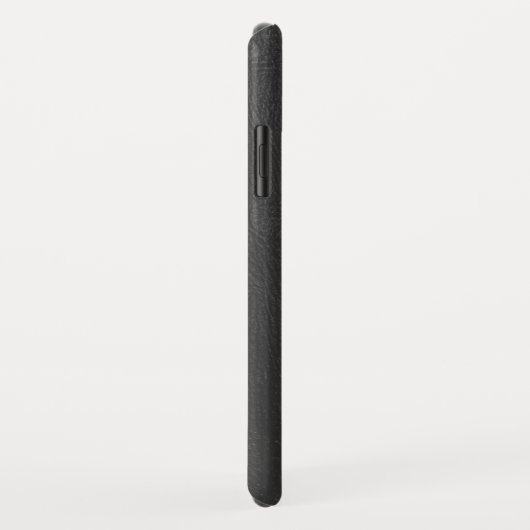 ダークグレーフェイクレザーテクスチャ Case-Mate iPhoneケース (裏面/右)