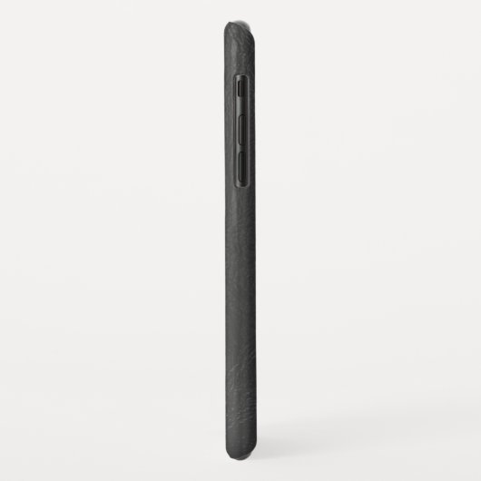 ダークグレーフェイクレザーテクスチャ Case-Mate iPhoneケース (裏面/左)