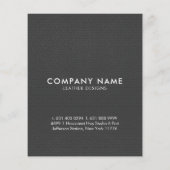 ダークグレーフェイクヴィンテージレザーサービスメニュー チラシ (裏面)