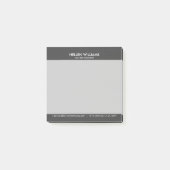 ダークグレーフェイクヴィンテージ革 ポストイット (正面)