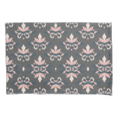 ダークグレーフローラエレガンスピラロケース 枕カバー (正面)