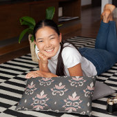 ダークグレーフローラエレガンスピラロケース 枕カバー