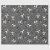ダークグレーベビーゴシックロッキングホース ラッピングペーパー (フラット)