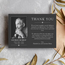 ダークグレーミニマリストフォト悔やみや弔慰ありがとう