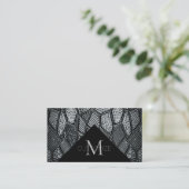 ダークグレーモザイクガラスモノグラム名刺7 名刺 (スタンド正面)