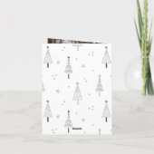 ダークグレーモダンクリスマスパイン写真 シーズンカード (裏面)