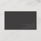 ダークグレーモノクロプロフェッショナル 名刺 (裏面)