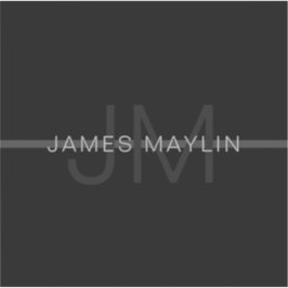 ダークグレーモノグラム、名前と幾何学的ストライプ シール