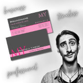 ダークグレーライトピンク(イニシャルプロフェッショナル) 名刺