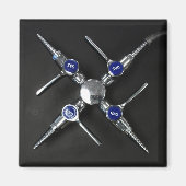 ダークグレーラボベンチのラボガスバルブ マグネット (正面)