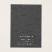 ダークグレーリネンのイヤリングディスプレイカード (裏面)