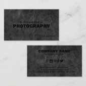 ダークグレーレザー写真 名刺 (正面/裏面)
