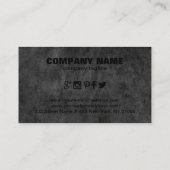 ダークグレーレザー写真 名刺 (裏面)