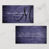 ダークグレーレザー 名刺 (正面/裏面)