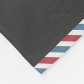 ダークグレーヴィンテージ航空便はがき フリースブランケット (角)