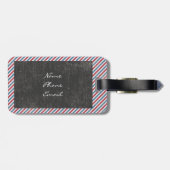 ダークグレーヴィンテージ航空便はがき ラゲッジタグ (裏面横)