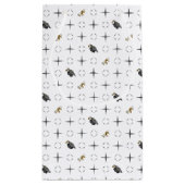 ダークグレー卒業キャップとディプロマパターン スモールペーパーバッグ (裏面)