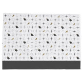 ダークグレー卒業キャップとディプロマパターン ラージペーパーバッグ (裏面)