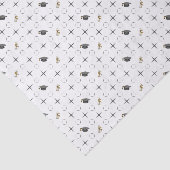 ダークグレー卒業キャップとディプロマパターン 薄葉紙 (詳細)