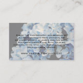 ダークグレー及びアジサイの名刺 名刺 (裏面)