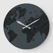 ダークグレー及び黒く抽象的な世界地図のデザイン