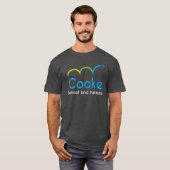 ダークグレー大人のCookeのロゴのティー Tシャツ (正面フル)