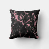 ダークグレー大理石及びピンクグリッター クッション (裏面)