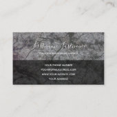ダークグレー大理石流大理石構造モノグラム 名刺 (裏面)