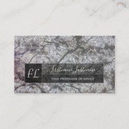 ダークグレー大理石流大理石構造モノグラム 名刺