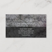 ダークグレー大理石流大理石構造モノグラム 名刺 (裏面)
