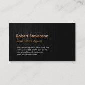 ダークグレー実在ウッドエステートエージェント名刺 名刺 (裏面)