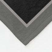 ダークグレー家族のモノグラムの写真のコラージュ フリースブランケット (角)