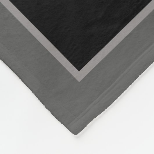 ダークグレー家族のモノグラムの写真のコラージュ フリースブランケット (角)