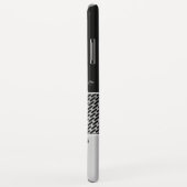 ダークグレー幾何金属デザイン Case-Mate iPhoneケース (裏面/右)