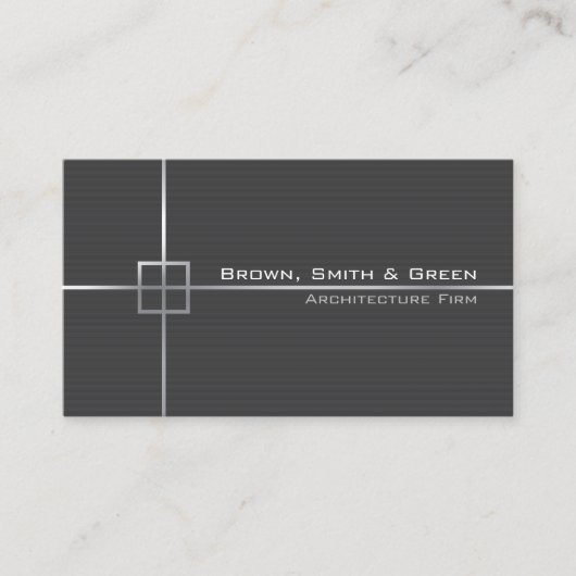 ダークグレー建築事務所 名刺 (正面)