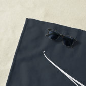 ダークグレー新婚ミスター名ハネムーンパーソナライズされた ビーチタオル (インサイチュ)