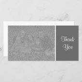 ダークグレー明白な色-ありがとう- サンキューカード (正面/裏面)