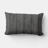 ダークグレー木材テクスチャランバーピロー ランバークッション (裏面)
