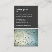 ダークグレー私の窓の雨- 名刺 (裏面)